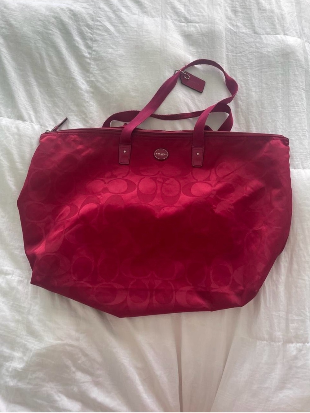 coach nylon weekender tote bag